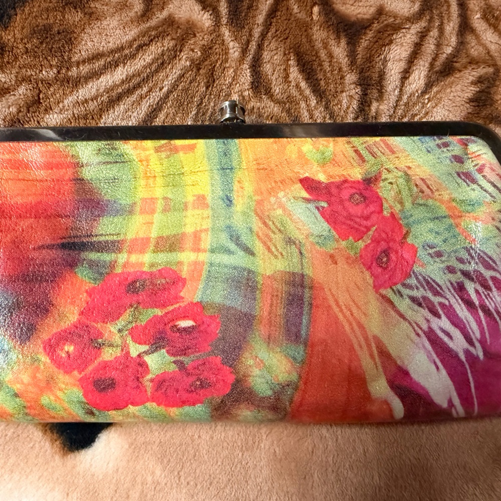 HOBO Multicolor Clutch with Floral Design